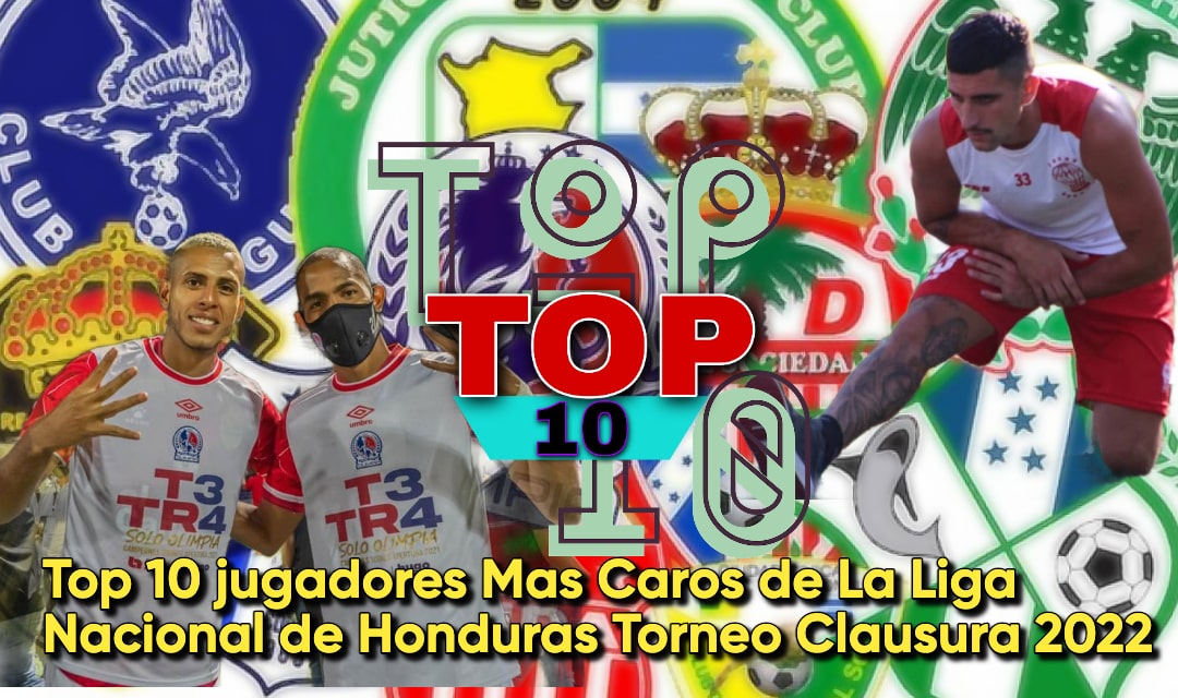 Top 10 jugadores Mas Caros de La Liga Nacional de Honduras Torneo Clausura 2022