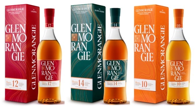 Las etiquetas clásicas de whisky escocés de Glenmorangie acaban de recibir un importante rediseño