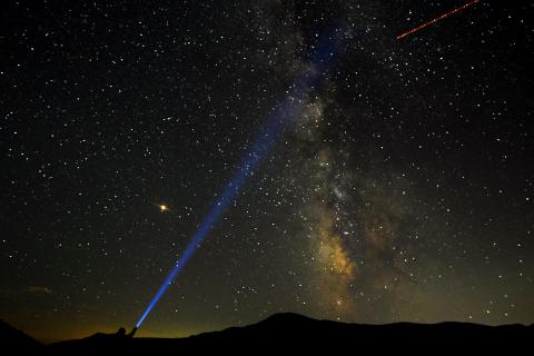 Vía Láctea, lluvia de meteoros de las Perseidas