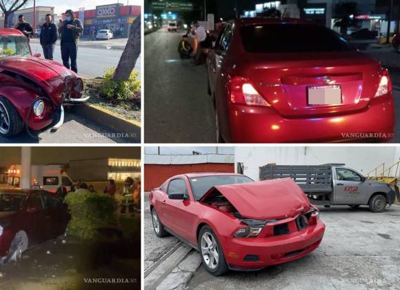 ¿Revive la 'maldición' de los autos rojos en Saltillo? En octubre van ocho accidentes con vehiculos de ese color 1