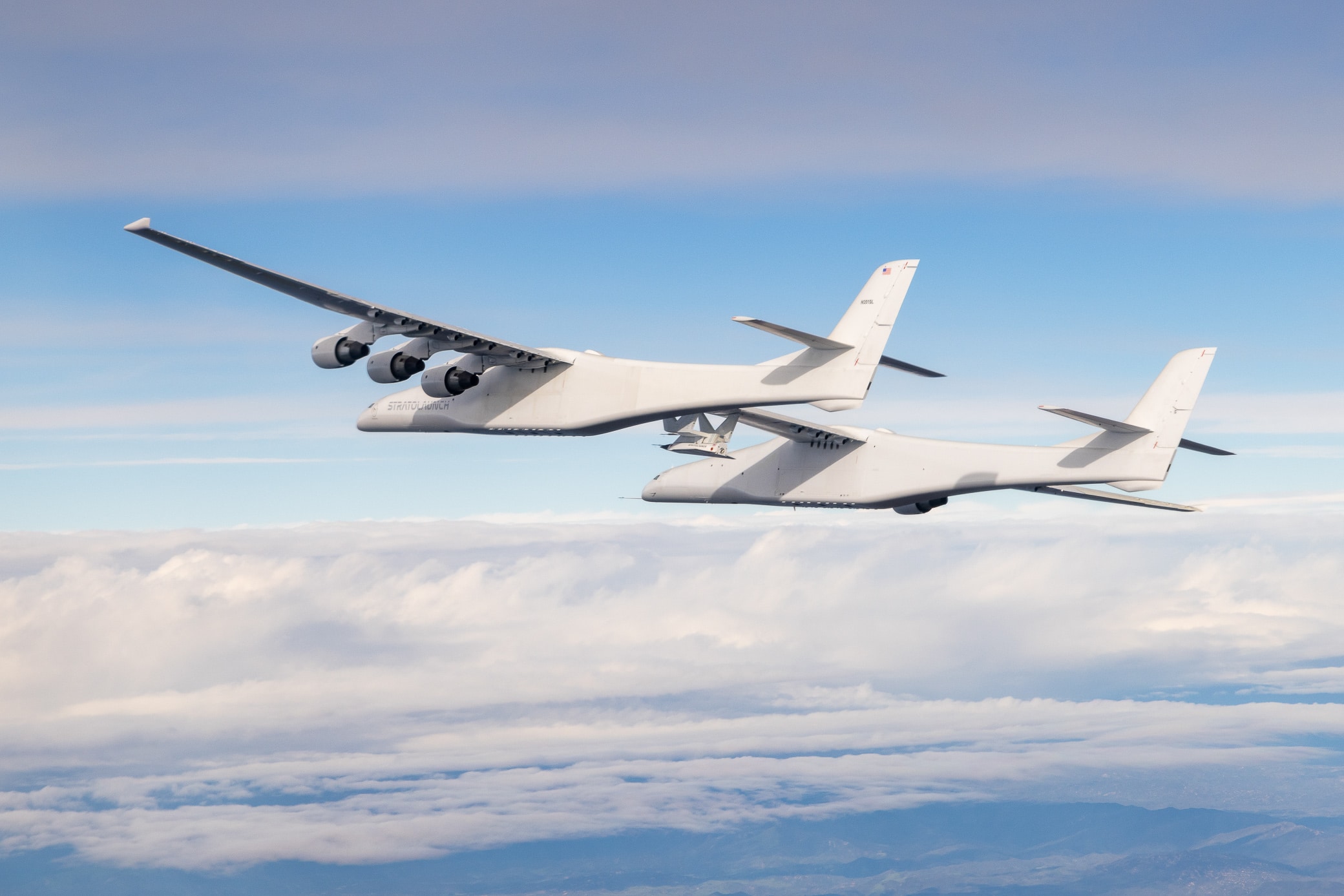 Stratolaunch realiza su segundo vuelo de prueba de transporte cautivo