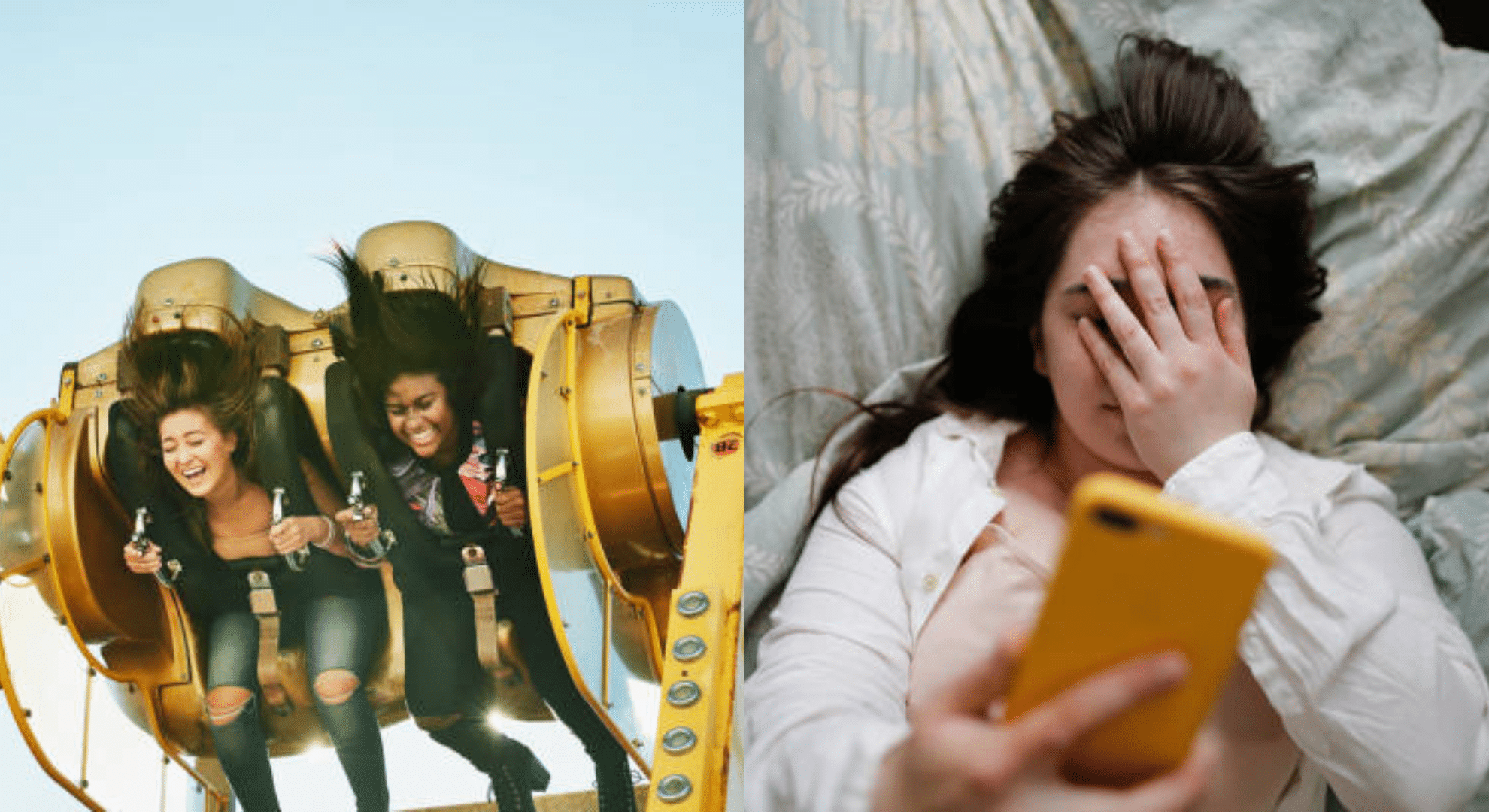 Video of woman falling from ride and hanging by her feet will make your heart skip a beat