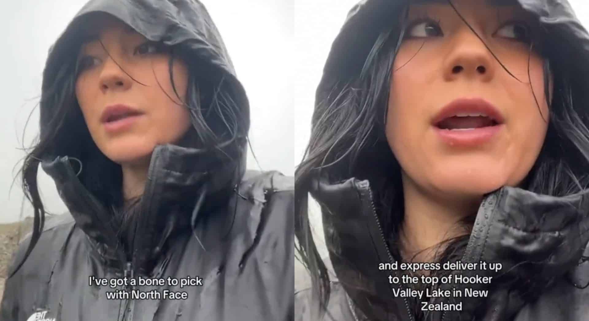 Woman has ‘bone to pick’ with North Face as ‘waterproof’ coat soaks her through