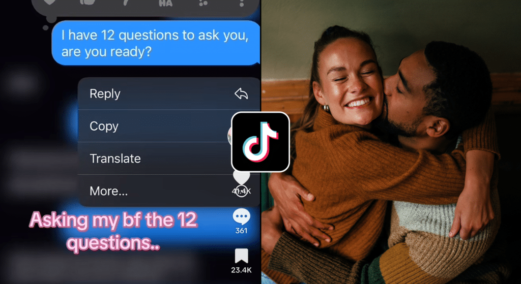 TikTok’s cute 12 Questions Trend dives deep into your relationship