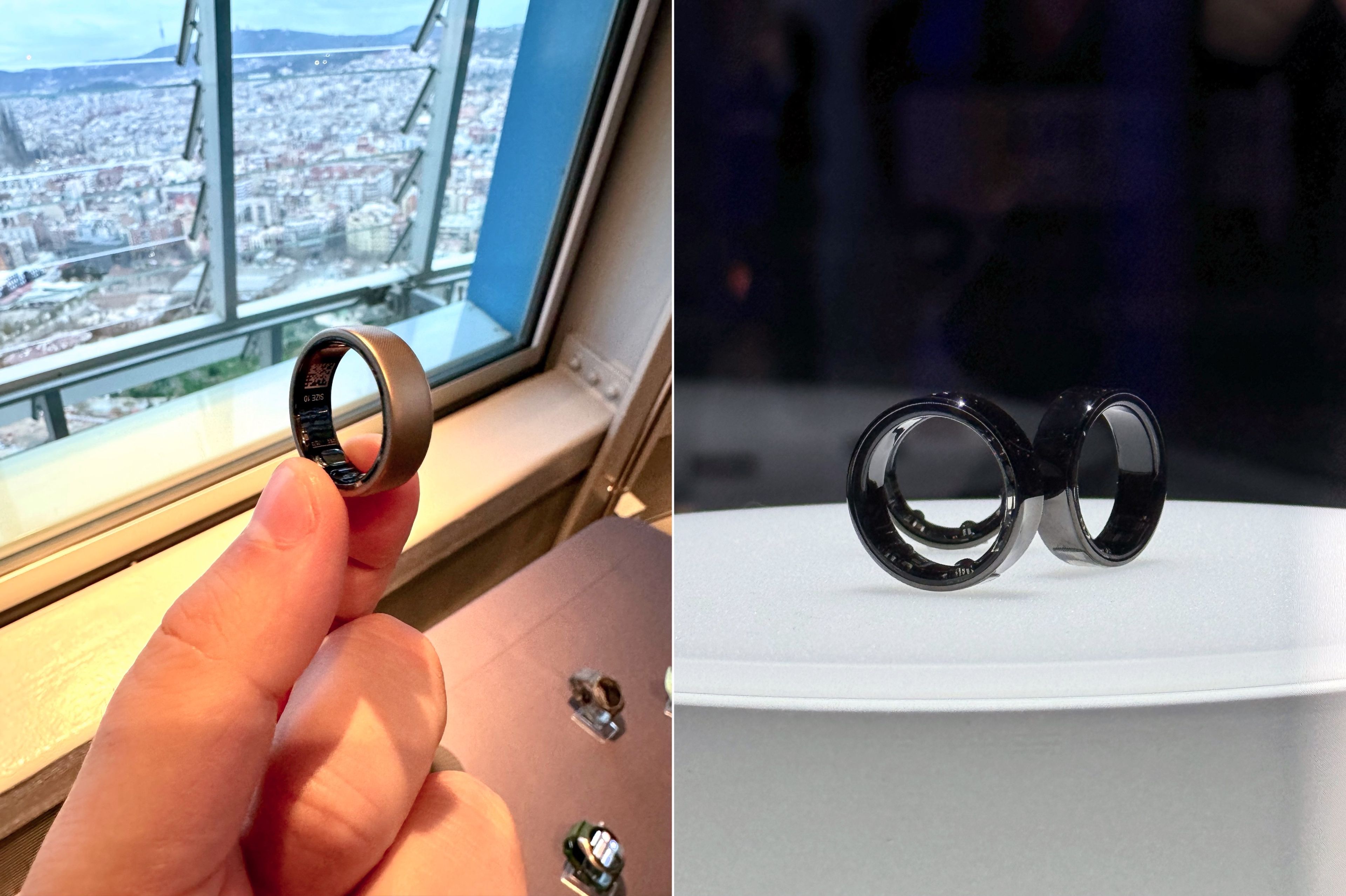 Amazfit Helio Ring y Samsung Galaxy Ring.