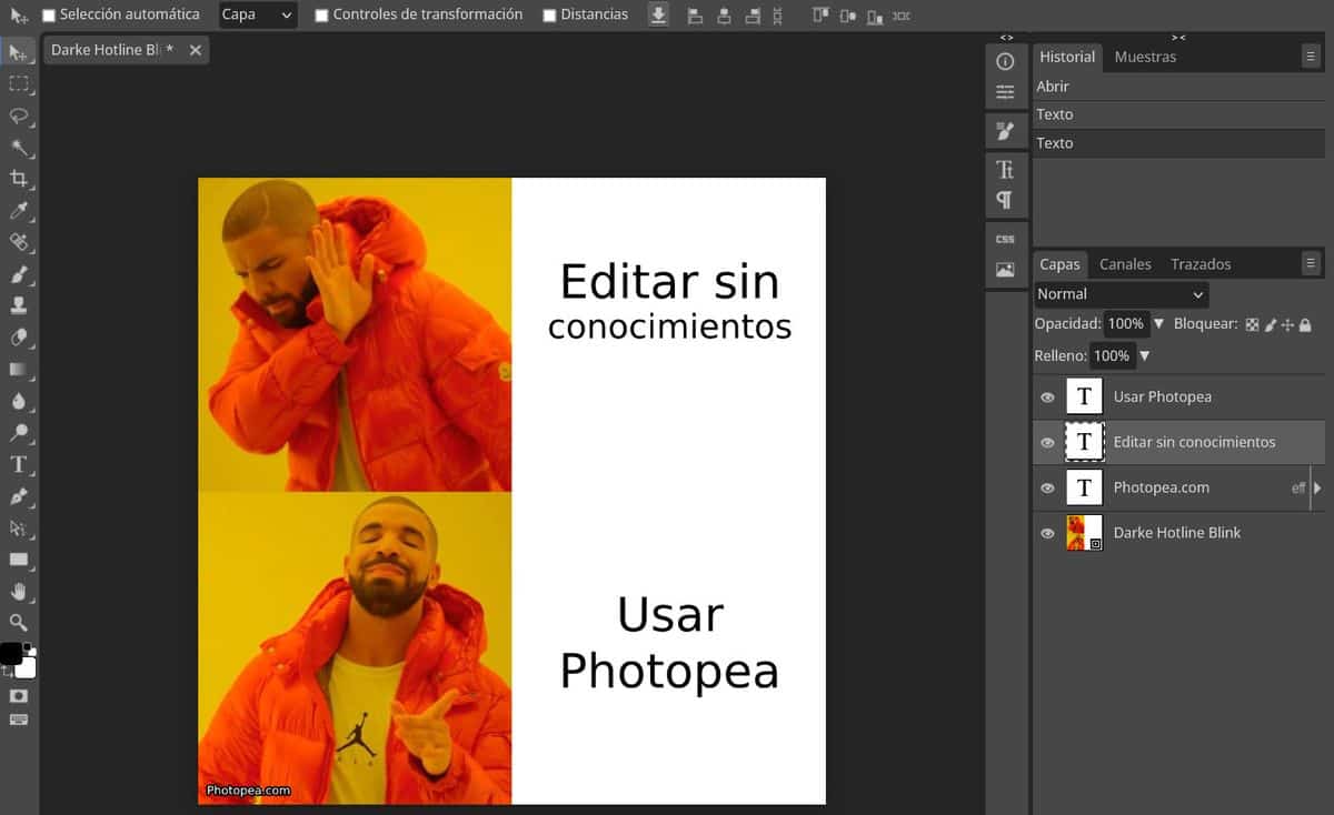 He probado Photopea, un Photoshop gratis para la edición de imágenes